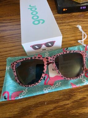 Goodr OG Cheetahs Always Win Pink Leopard Sunglasses